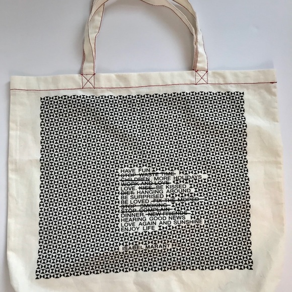 isabel marant canvas tote bag